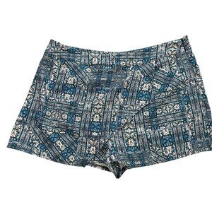 Pink Republic Womens Large Shorts Skort Blue Pink Bohemian Pattern Zipper